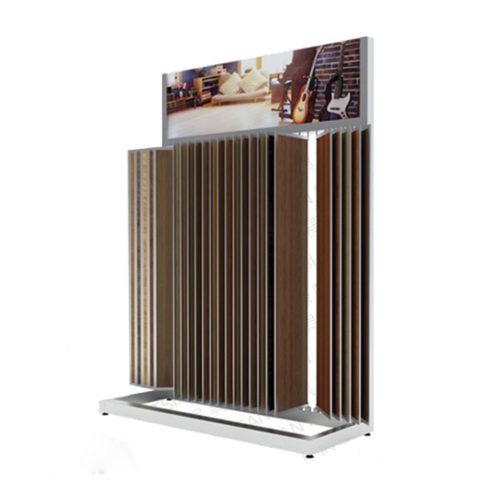 WD609 POPULAR WATERFALL VIEW LAMINATE FLOORING DISPLAY RACK Wood Flooring Tile Display Stand