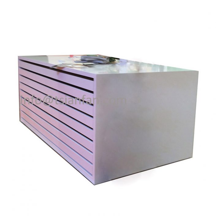 WD704 Simple wood slot display rack for laminate tiles Wood Flooring