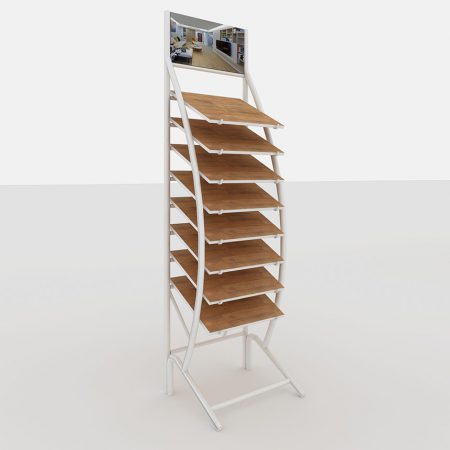 Vinyl Plank Wood Floor Tile Sample Display Shelf Rack