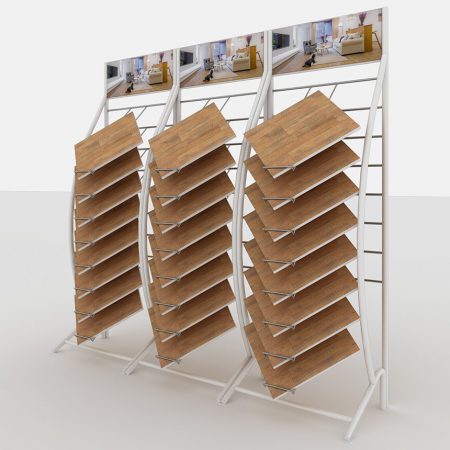 Vinyl Plank Wood Floor Tile Sample Display Shelf Rack