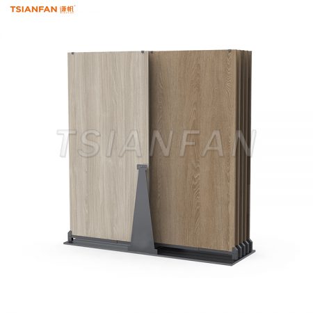 wooden floor slide display stand